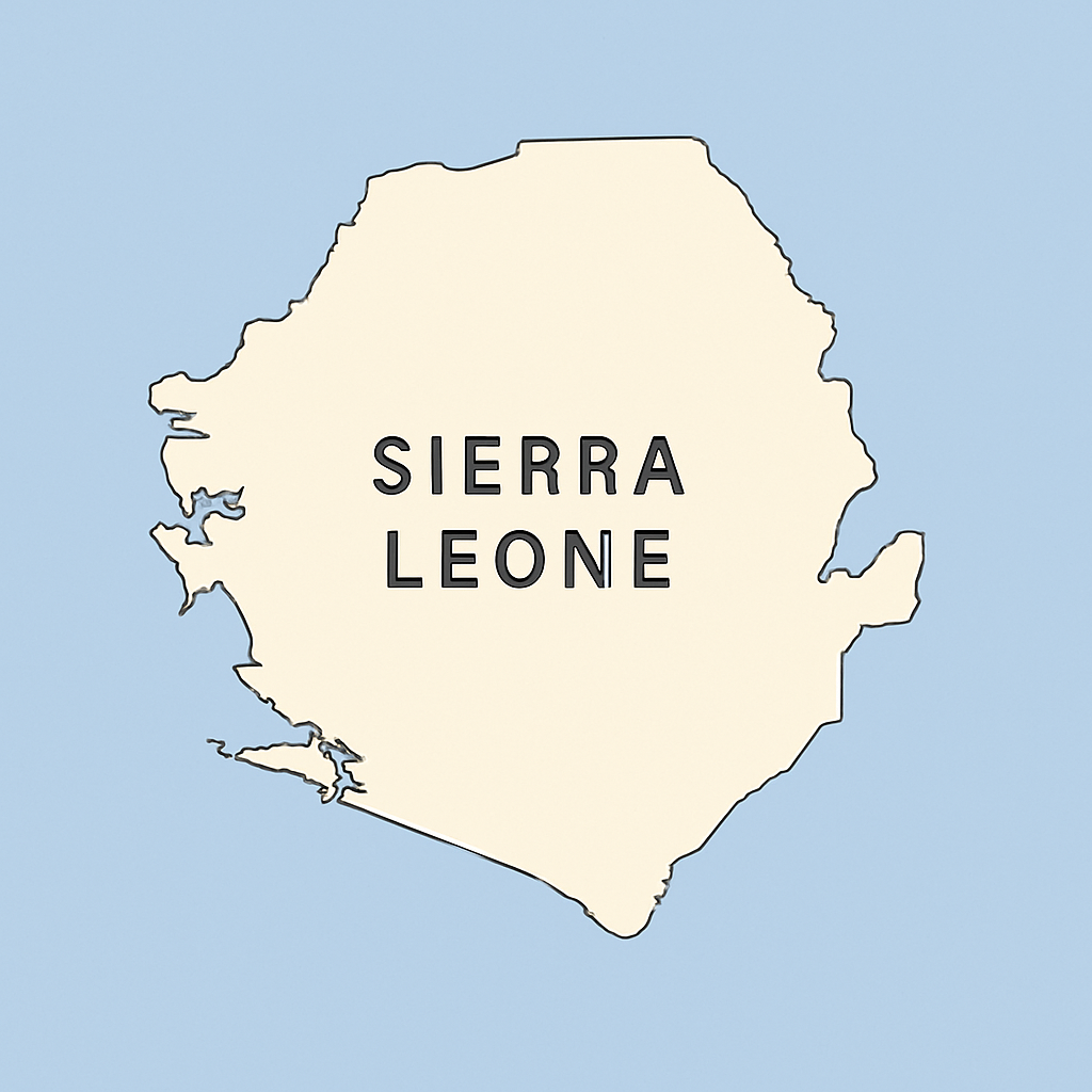 Sierra Leone country map showing our service coverage